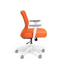Poppin Orange Max, Task Chair, Mid Back, White Frame (101889) -Cheap The Flex Chair Store unnamed file 5596