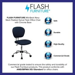 Flash Furniture Mesh Task Chairs With Chrome Base (H2376FNAVY) -Cheap The Flex Chair Store unnamed file 5607
