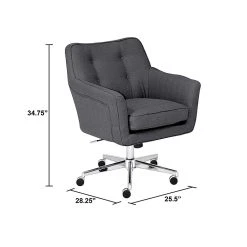 Serta Style Ashland Fabric Swivel Computer And Desk Chair, Graphite (47140B) -Cheap The Flex Chair Store unnamed file 562
