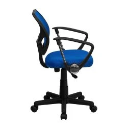 Flash Furniture Fabric Mid-Back Task Chair With Arm, Blue -Cheap The Flex Chair Store unnamed file 5636