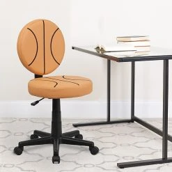 Flash Furniture Vinyl Basketball Task Chair Without Arms, Orange -Cheap The Flex Chair Store unnamed file 5646