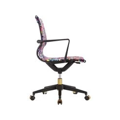 The Raynor Group Elizabeth Sutton Wynwood Fabric Swivel Task Chair, Multi Rose Black Gold (K-ESWY-BLK-ROSE-GLD) -Cheap The Flex Chair Store unnamed file 5663