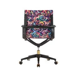 The Raynor Group Elizabeth Sutton Wynwood Fabric Swivel Task Chair, Multi Rose Black Gold (K-ESWY-BLK-ROSE-GLD) -Cheap The Flex Chair Store unnamed file 5664
