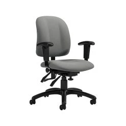 Global Goal Fabric Task Chair, Gray/Black (223733NBKFU77)