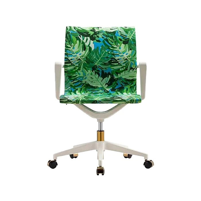The Raynor Group Elizabeth Sutton Wynwood Fabric Swivel Task Chair, Pura Vida White Gold (K-ESWY-WHT-VIDA-GLD) 3 The Raynor Group Elizabeth Sutton Wynwood Fabric Swivel Task Chair, Pura Vida White Gold (K-ESWY-WHT-VIDA-GLD)