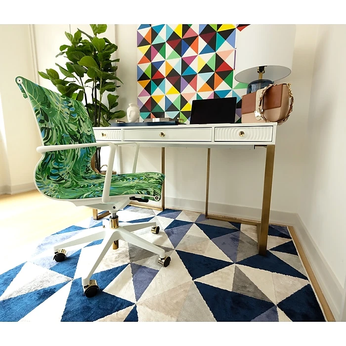 The Raynor Group Elizabeth Sutton Wynwood Fabric Swivel Task Chair, Pura Vida White Gold (K-ESWY-WHT-VIDA-GLD) 8 The Raynor Group Elizabeth Sutton Wynwood Fabric Swivel Task Chair, Pura Vida White Gold (K-ESWY-WHT-VIDA-GLD) - Image 6