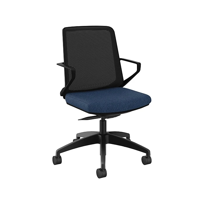 HON Cliq Polyester Swivel Task Chair, Black/Apex Navy (HONCLQIMAPX13T) 3 HON Cliq Polyester Swivel Task Chair, Black/Apex Navy (HONCLQIMAPX13T)
