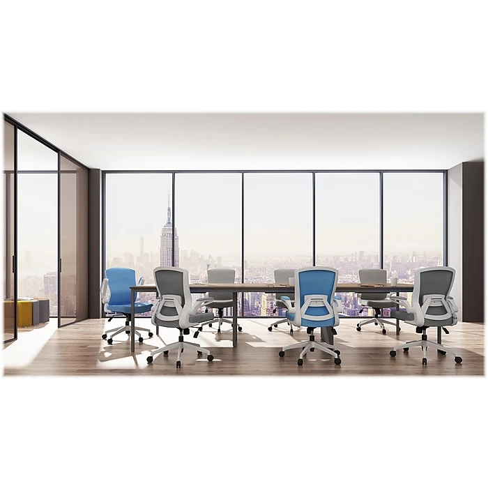 RAYNOR GROUP ION Fabric Task Chair, Blue/White (ION-WH-BLU) 6 RAYNOR GROUP ION Fabric Task Chair, Blue/White (ION-WH-BLU) - Image 4