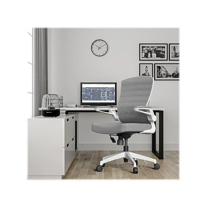 RAYNOR GROUP ION Fabric Task Chair, Gray/White (ION-WH-GRY) 4 RAYNOR GROUP ION Fabric Task Chair, Gray/White (ION-WH-GRY) - Image 2