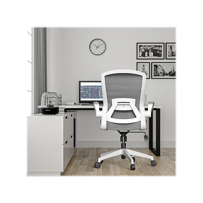 RAYNOR GROUP ION Fabric Task Chair, Gray/White (ION-WH-GRY) 5 RAYNOR GROUP ION Fabric Task Chair, Gray/White (ION-WH-GRY) - Image 3