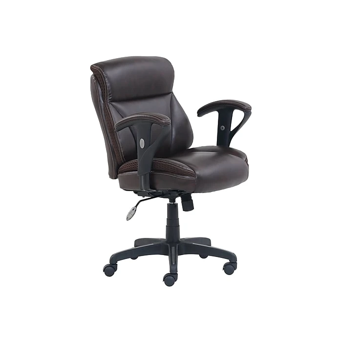 Dormeo Bonded Leather Task Chair, Brown (51451) 4 Dormeo Bonded Leather Task Chair, Brown (51451) - Image 2