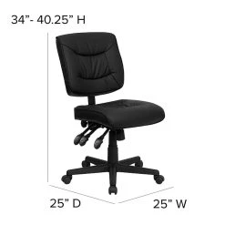 Flash Furniture Mid Back Leather Multi-Functional Task Chair, Black 16 Flash Furniture Mid Back Leather Multi-Functional Task Chair, Black -Cheap The Flex Chair Store unnamed file 5983