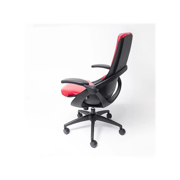 ALL33 BackStrong C1 Ergonomic Vegan Leather Swivel Task Chair, Red/Black (BS-BRE-50507) 5 ALL33 BackStrong C1 Ergonomic Vegan Leather Swivel Task Chair, Red/Black (BS-BRE-50507) - Image 3