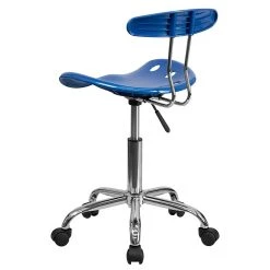 Flash Furniture Chrome Low Back Computer Task Chair With Tractor Seat, Vibrant Bright Blue -Cheap The Flex Chair Store unnamed file 602