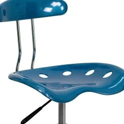 Flash Furniture Chrome Low Back Computer Task Chair With Tractor Seat, Vibrant Bright Blue -Cheap The Flex Chair Store unnamed file 603