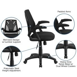 Flash Furniture Mid-Back Mesh Swivel Task Chair With Mesh Padded Seat, Black (GOWY82) -Cheap The Flex Chair Store unnamed file 6032