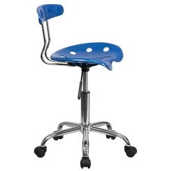 Flash Furniture Chrome Low Back Computer Task Chair With Tractor Seat, Vibrant Bright Blue -Cheap The Flex Chair Store unnamed file 604