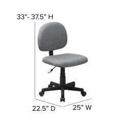 Flash Furniture 31" - 37 1/2" Fabric Ergonomic Task Chairs (BT660GY) 17 Flash Furniture 31" - 37 1/2" Fabric Ergonomic Task Chairs (BT660GY) -Cheap The Flex Chair Store unnamed file 6048