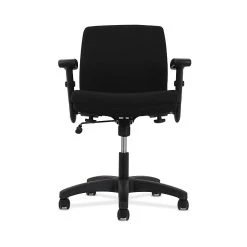HON Contemporary Low-Back Task Chair, Swivel-Tilt Control, Height-Adjustable Arms, Black Fabric -Cheap The Flex Chair Store unnamed file 6089