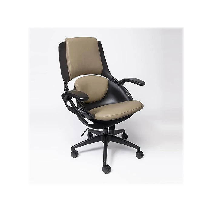ALL33 BackStrong C1 Ergonomic Vegan Leather Swivel Task Chair, Tan/Black (BS-BTE-50506) 4 ALL33 BackStrong C1 Ergonomic Vegan Leather Swivel Task Chair, Tan/Black (BS-BTE-50506) - Image 2
