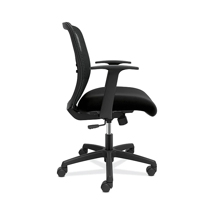 HON Gateway Task Chair, Mid-Back, Swivel-Tilt, Fixed Arms, Black Fabric And Mesh (HONGVFMZ1ACCF1G) 4 HON Gateway Task Chair, Mid-Back, Swivel-Tilt, Fixed Arms, Black Fabric And Mesh (HONGVFMZ1ACCF1G) - Image 2
