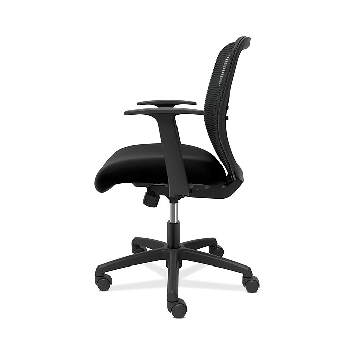 HON Gateway Task Chair, Mid-Back, Swivel-Tilt, Fixed Arms, Black Fabric And Mesh (HONGVFMZ1ACCF1G) 6 HON Gateway Task Chair, Mid-Back, Swivel-Tilt, Fixed Arms, Black Fabric And Mesh (HONGVFMZ1ACCF1G) - Image 4