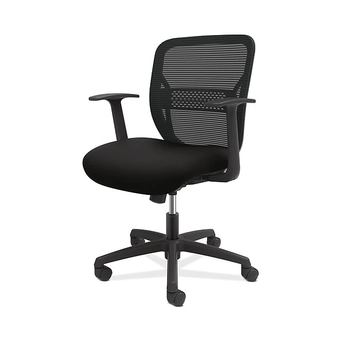 HON Gateway Task Chair, Mid-Back, Swivel-Tilt, Fixed Arms, Black Fabric And Mesh (HONGVFMZ1ACCF1G) 7 HON Gateway Task Chair, Mid-Back, Swivel-Tilt, Fixed Arms, Black Fabric And Mesh (HONGVFMZ1ACCF1G) - Image 5