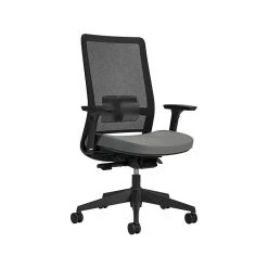 Global Factor Mesh Back Fabric Task Chair, Gray/Black (55408BKFU77)