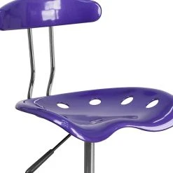 Flash Furniture Chrome Low Back Computer Task Chair With Tractor Seat, Vibrant Violet -Cheap The Flex Chair Store unnamed file 619
