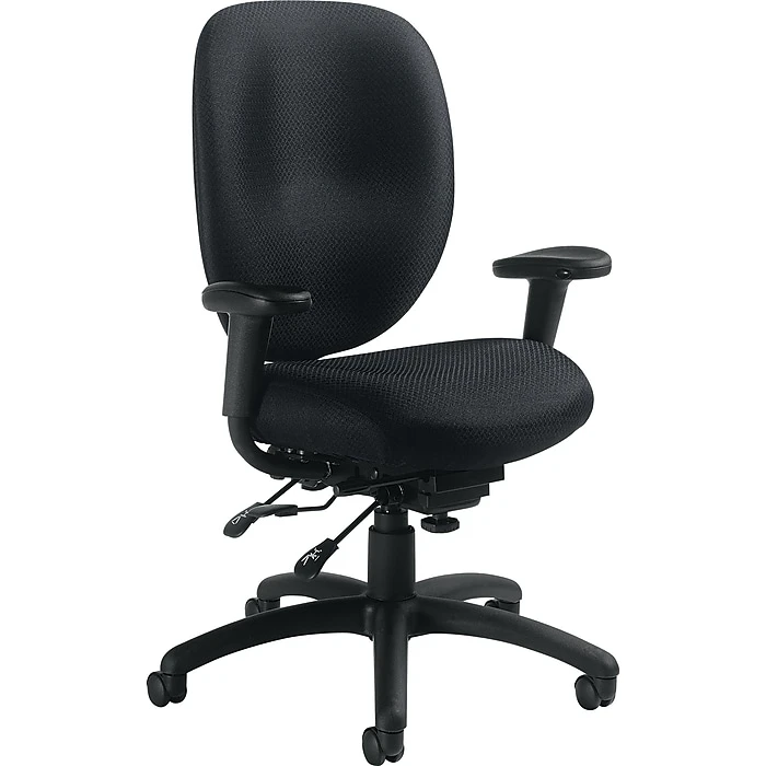 Global Offices To Go® Fabric Multi-Function Task Chair With Arms, Black (OTG11653-QL10) 3 Global Offices To Go® Fabric Multi-Function Task Chair With Arms, Black (OTG11653-QL10)