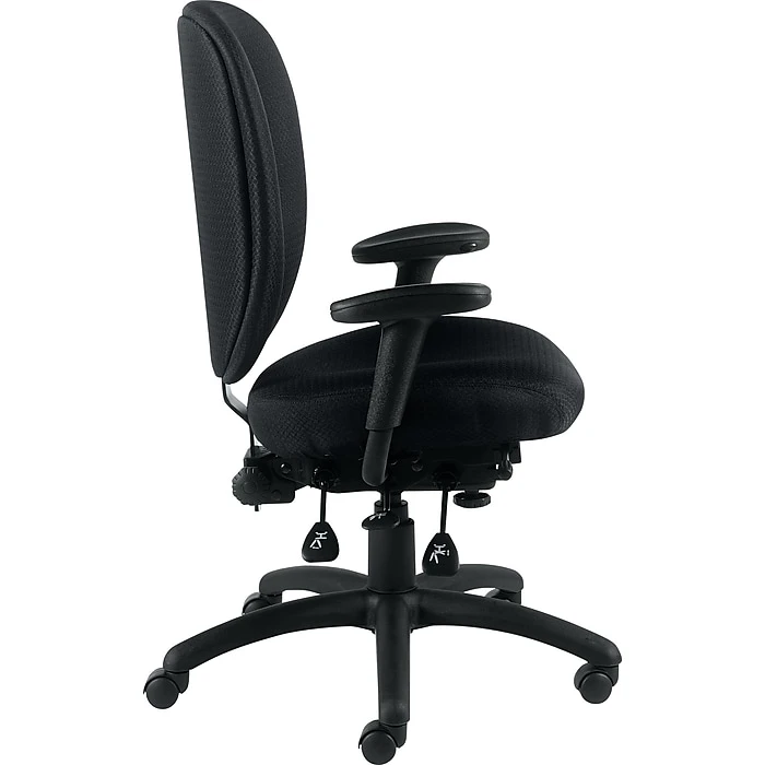 Global Offices To Go® Fabric Multi-Function Task Chair With Arms, Black (OTG11653-QL10) 4 Global Offices To Go® Fabric Multi-Function Task Chair With Arms, Black (OTG11653-QL10) - Image 2