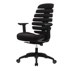 Eurotech FLX500-BLKOP Fx2 Open Back Fabric Task Chair, Adjustable Arm, Black