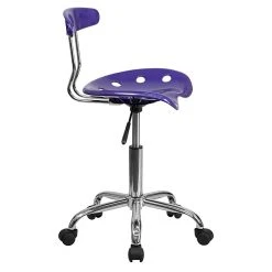 Flash Furniture Chrome Low Back Computer Task Chair With Tractor Seat, Vibrant Violet -Cheap The Flex Chair Store unnamed file 620