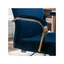 Thomasville Furniture Joelle Ergonomic Fabric/Metal Desk Chair, Blue/Gold (60068) -Cheap The Flex Chair Store unnamed file 671