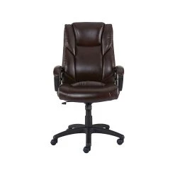 Staples Kelburne Luxura Faux Leather Computer And Desk Chair, Brown (50870)