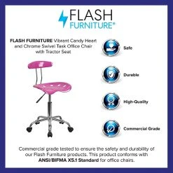 Flash Furniture Polymer Vibrant Computer Task Chairs With Tractor Seat (LF214CNDYHRT) -Cheap The Flex Chair Store unnamed file 696