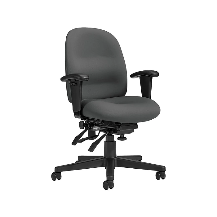 Global Granada Fabric Computer And Desk Chair, Gray (32123NBKWA50) 4 Global Granada Fabric Computer And Desk Chair, Gray (32123NBKWA50) - Image 2