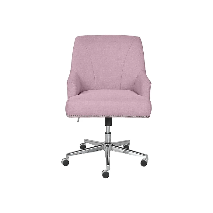 Serta Style Leighton Fabric Swivel Home Office Chair, Lilac (47925D) 3 Serta Style Leighton Fabric Swivel Home Office Chair, Lilac (47925D)