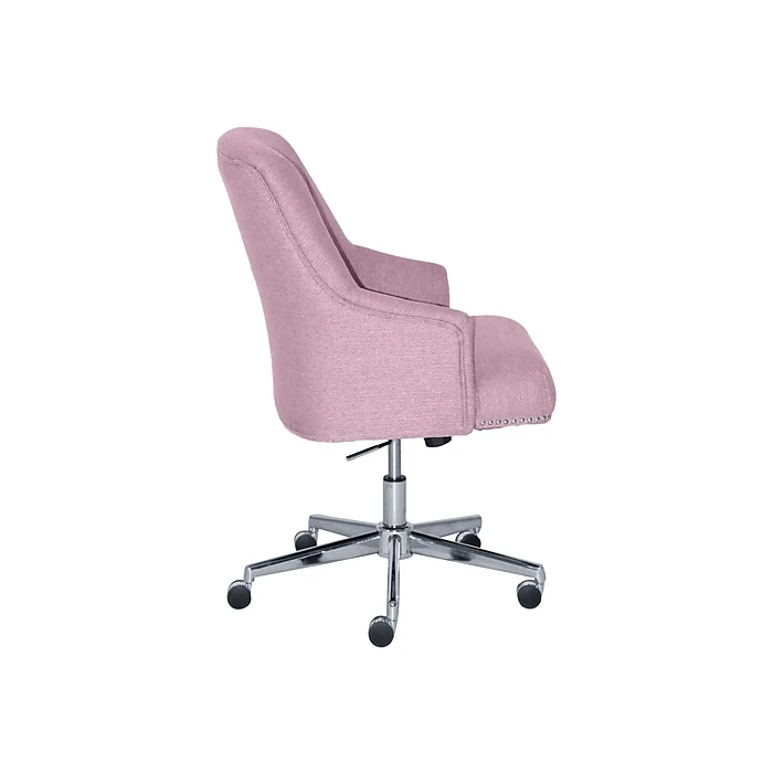 Serta Style Leighton Fabric Swivel Home Office Chair, Lilac (47925D) 5 Serta Style Leighton Fabric Swivel Home Office Chair, Lilac (47925D) - Image 3