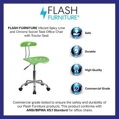 Flash Furniture Polymer Vibrant Computer Task Chairs With Tractor Seat (LF214SPCYLIME) -Cheap The Flex Chair Store unnamed file 790