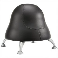Safco Runtz Vinyl Ball Chair, Black (4756BV)