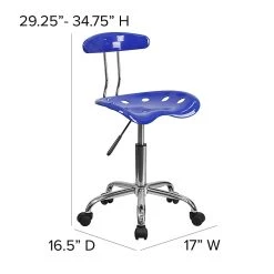 Flash Furniture Polymer Vibrant Computer Task Chairs With Tractor Seat (LF214NTCLBLUE) -Cheap The Flex Chair Store unnamed file 829