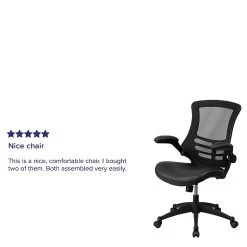 Flash Furniture Mesh Back Faux Leather Computer And Desk Chair, Black (BLX5MLEA) -Cheap The Flex Chair Store unnamed file 84