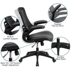 Flash Furniture Mesh Back Faux Leather Computer And Desk Chair, Black (BLX5MLEA) -Cheap The Flex Chair Store unnamed file 85