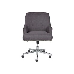 Serta Style Leighton Fabric Swivel Home Office Chair, Graphite (47925B)