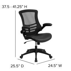 Flash Furniture Mesh Back Faux Leather Computer And Desk Chair, Black (BLX5MLEA) -Cheap The Flex Chair Store unnamed file 86