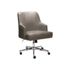 Serta Style Leighton Faux Leather Swivel Home Office Chair, Gray (47925G) -Cheap The Flex Chair Store unnamed file 870